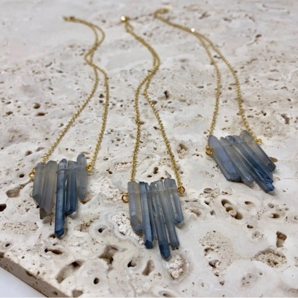 Smoky Quartz Crystal Point Necklace 14k gold - Picture 6 of 8